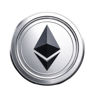 กราฟิกลอยตัวที่แสดงเหรียญ Ethereum (ETH)